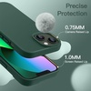 image:imageJETech Silicone Case for iPhone 13 Black  Silky Soft Touch Shockproof Protection Scratch Resistant Microfiber LiningMidnight Green