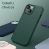 image:imageJETech Silicone Case for iPhone 13 Black  Silky Soft Touch Shockproof Protection Scratch Resistant Microfiber LiningMidnight Green