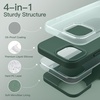 image:imageJETech Silicone Case for iPhone 13 Black  Silky Soft Touch Shockproof Protection Scratch Resistant Microfiber LiningMidnight Green