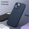 image:imageJETech Silicone Case for iPhone 13 Black  Silky Soft Touch Shockproof Protection Scratch Resistant Microfiber LiningNavy