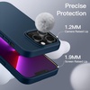 image:imageJETech Silicone Case for iPhone 13 Black  Silky Soft Touch Shockproof Protection Scratch Resistant Microfiber LiningNavy