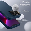 image:imageJETech Silicone Case for iPhone 13 Black  Silky Soft Touch Shockproof Protection Scratch Resistant Microfiber LiningNavy