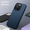 image:imageJETech Silicone Case for iPhone 13 Black  Silky Soft Touch Shockproof Protection Scratch Resistant Microfiber LiningNavy