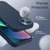 image:imageJETech Silicone Case for iPhone 13 Black  Silky Soft Touch Shockproof Protection Scratch Resistant Microfiber LiningNavy