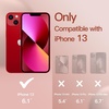 image:imageJETech Silicone Case for iPhone 13 Black  Silky Soft Touch Shockproof Protection Scratch Resistant Microfiber LiningOrange Red