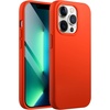 image:imageJETech Silicone Case for iPhone 13 Black  Silky Soft Touch Shockproof Protection Scratch Resistant Microfiber LiningOrange Red