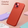 image:imageJETech Silicone Case for iPhone 13 Black  Silky Soft Touch Shockproof Protection Scratch Resistant Microfiber LiningOrange Red