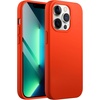 image:imageJETech Silicone Case for iPhone 13 Black  Silky Soft Touch Shockproof Protection Scratch Resistant Microfiber LiningOrange Red