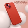 image:imageJETech Silicone Case for iPhone 13 Black  Silky Soft Touch Shockproof Protection Scratch Resistant Microfiber LiningOrange Red