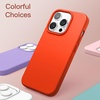 image:imageJETech Silicone Case for iPhone 13 Black  Silky Soft Touch Shockproof Protection Scratch Resistant Microfiber LiningOrange Red