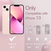 image:imageJETech Silicone Case for iPhone 13 Black  Silky Soft Touch Shockproof Protection Scratch Resistant Microfiber LiningPink