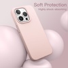image:imageJETech Silicone Case for iPhone 13 Black  Silky Soft Touch Shockproof Protection Scratch Resistant Microfiber LiningPink