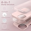 image:imageJETech Silicone Case for iPhone 13 Black  Silky Soft Touch Shockproof Protection Scratch Resistant Microfiber LiningPink