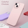 image:imageJETech Silicone Case for iPhone 13 Black  Silky Soft Touch Shockproof Protection Scratch Resistant Microfiber LiningPink