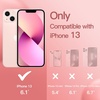 image:imageJETech Silicone Case for iPhone 13 Black  Silky Soft Touch Shockproof Protection Scratch Resistant Microfiber LiningPink Pomelo