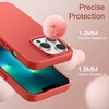 image:imageJETech Silicone Case for iPhone 13 Black  Silky Soft Touch Shockproof Protection Scratch Resistant Microfiber LiningPink Pomelo