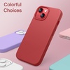 image:imageJETech Silicone Case for iPhone 13 Black  Silky Soft Touch Shockproof Protection Scratch Resistant Microfiber LiningRed