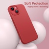 image:imageJETech Silicone Case for iPhone 13 Black  Silky Soft Touch Shockproof Protection Scratch Resistant Microfiber LiningRed