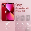 image:imageJETech Silicone Case for iPhone 13 Black  Silky Soft Touch Shockproof Protection Scratch Resistant Microfiber LiningRed
