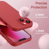 image:imageJETech Silicone Case for iPhone 13 Black  Silky Soft Touch Shockproof Protection Scratch Resistant Microfiber LiningRed