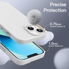 image:imageJETech Silicone Case for iPhone 13 Black  Silky Soft Touch Shockproof Protection Scratch Resistant Microfiber LiningStarlight