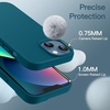 image:imageJETech Silicone Case for iPhone 13 Black  Silky Soft Touch Shockproof Protection Scratch Resistant Microfiber LiningTeal
