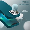 image:imageJETech Silicone Case for iPhone 13 Black  Silky Soft Touch Shockproof Protection Scratch Resistant Microfiber LiningTeal