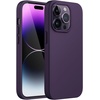 image:imageJETech Silicone Case for iPhone 14 Plus Black  Silky Soft Touch Shockproof Protection Scratch Resistant Microfiber LiningDeep Purple