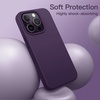 image:imageJETech Silicone Case for iPhone 14 Plus Black  Silky Soft Touch Shockproof Protection Scratch Resistant Microfiber LiningDeep Purple