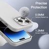 image:imageJETech Silicone Case for iPhone 14 Plus Black  Silky Soft Touch Shockproof Protection Scratch Resistant Microfiber LiningLight Grey