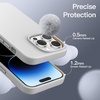 image:imageJETech Silicone Case for iPhone 14 Plus Black  Silky Soft Touch Shockproof Protection Scratch Resistant Microfiber LiningLight Grey