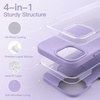 image:imageJETech Silicone Case for iPhone 14 Plus Black  Silky Soft Touch Shockproof Protection Scratch Resistant Microfiber LiningLight Purple