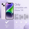 image:imageJETech Silicone Case for iPhone 14 Plus Black  Silky Soft Touch Shockproof Protection Scratch Resistant Microfiber LiningLight Purple