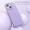 image:imageJETech Silicone Case for iPhone 14 Plus Black  Silky Soft Touch Shockproof Protection Scratch Resistant Microfiber LiningLight Purple