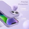 image:imageJETech Silicone Case for iPhone 14 Plus Black  Silky Soft Touch Shockproof Protection Scratch Resistant Microfiber LiningLight Purple