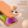 image:imageJETech Silicone Case for iPhone 14 Plus Black  Silky Soft Touch Shockproof Protection Scratch Resistant Microfiber LiningMarigold