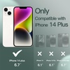 image:imageJETech Silicone Case for iPhone 14 Plus Black  Silky Soft Touch Shockproof Protection Scratch Resistant Microfiber LiningMidnight Green