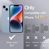 image:imageJETech Silicone Case for iPhone 14 Plus Black  Silky Soft Touch Shockproof Protection Scratch Resistant Microfiber LiningNavy