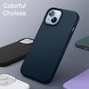 image:imageJETech Silicone Case for iPhone 14 Plus Black  Silky Soft Touch Shockproof Protection Scratch Resistant Microfiber LiningNavy
