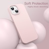 image:imageJETech Silicone Case for iPhone 14 Plus Black  Silky Soft Touch Shockproof Protection Scratch Resistant Microfiber LiningPink