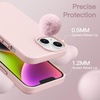 image:imageJETech Silicone Case for iPhone 14 Plus Black  Silky Soft Touch Shockproof Protection Scratch Resistant Microfiber LiningPink