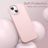 image:imageJETech Silicone Case for iPhone 14 Plus Black  Silky Soft Touch Shockproof Protection Scratch Resistant Microfiber LiningPink