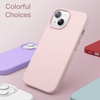 image:imageJETech Silicone Case for iPhone 14 Plus Black  Silky Soft Touch Shockproof Protection Scratch Resistant Microfiber LiningPink