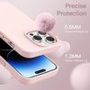 image:imageJETech Silicone Case for iPhone 14 Plus Black  Silky Soft Touch Shockproof Protection Scratch Resistant Microfiber LiningPink