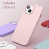 image:imageJETech Silicone Case for iPhone 14 Plus Black  Silky Soft Touch Shockproof Protection Scratch Resistant Microfiber LiningPink