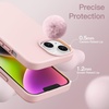 image:imageJETech Silicone Case for iPhone 14 Plus Black  Silky Soft Touch Shockproof Protection Scratch Resistant Microfiber LiningPink