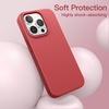 image:imageJETech Silicone Case for iPhone 14 Plus Black  Silky Soft Touch Shockproof Protection Scratch Resistant Microfiber LiningRed
