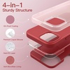 image:imageJETech Silicone Case for iPhone 14 Plus Black  Silky Soft Touch Shockproof Protection Scratch Resistant Microfiber LiningRed