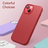 image:imageJETech Silicone Case for iPhone 14 Plus Black  Silky Soft Touch Shockproof Protection Scratch Resistant Microfiber LiningRed