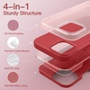image:imageJETech Silicone Case for iPhone 14 Plus Black  Silky Soft Touch Shockproof Protection Scratch Resistant Microfiber LiningRed